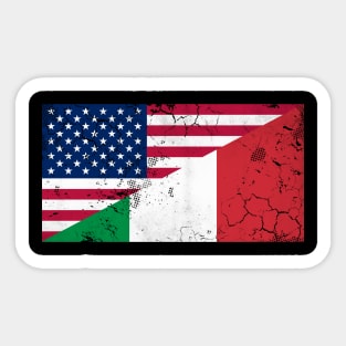 Italian American Flag Italy Italia Vintage Distressed Sticker